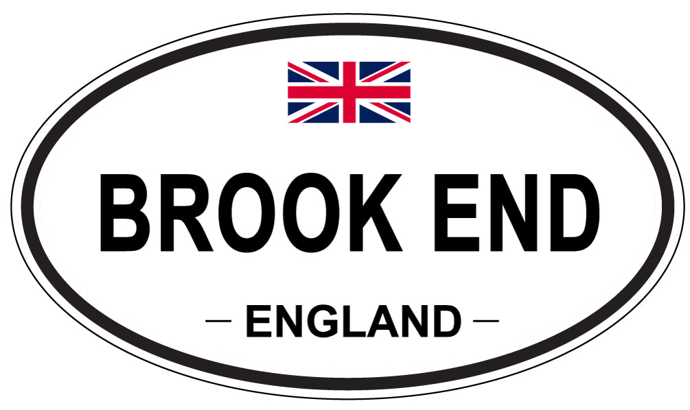 BROOK END, ENGLAND - Oval Sticker