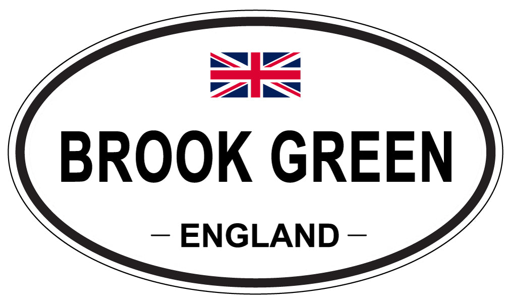 BROOK GREEN, ENGLAND - Oval Sticker
