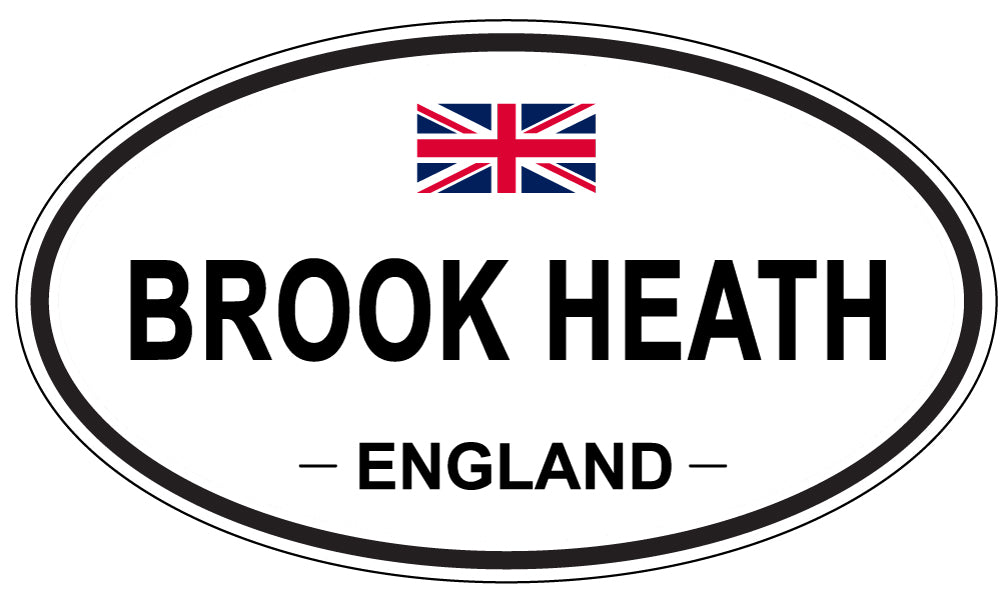 BROOK HEATH, ENGLAND - Oval Sticker