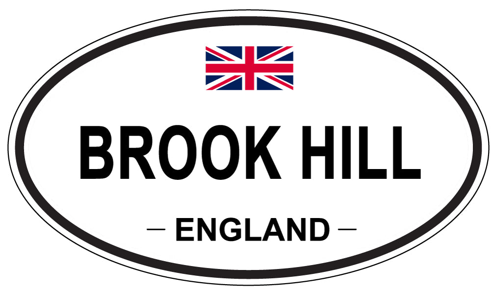BROOK HILL, ENGLAND - Oval Sticker