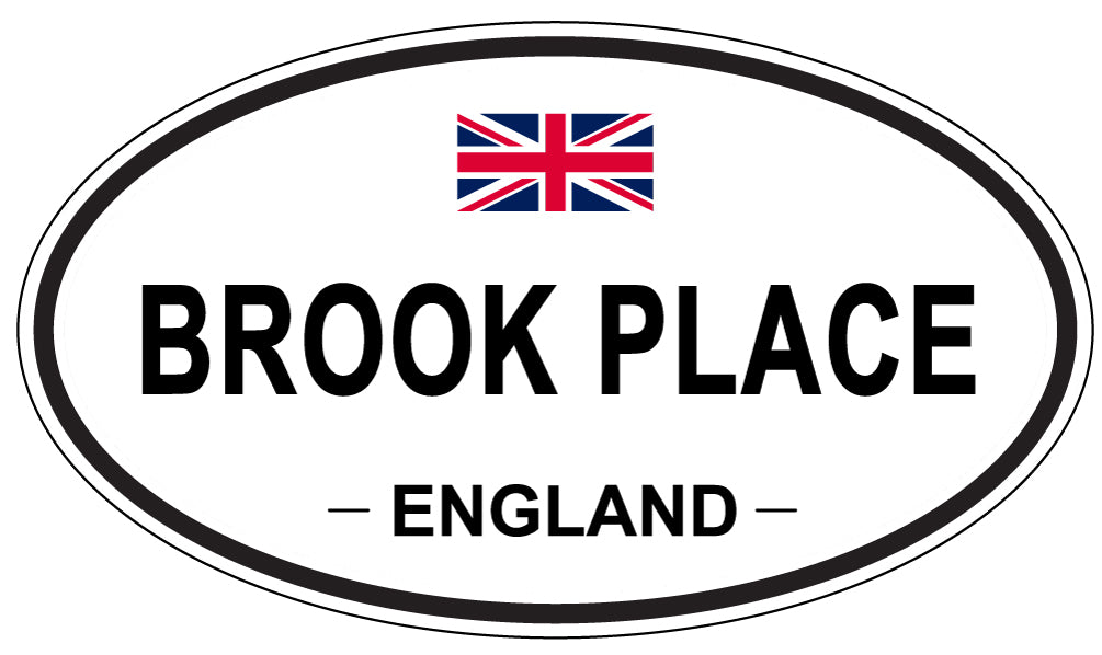 BROOK PLACE, ENGLAND - Oval Sticker
