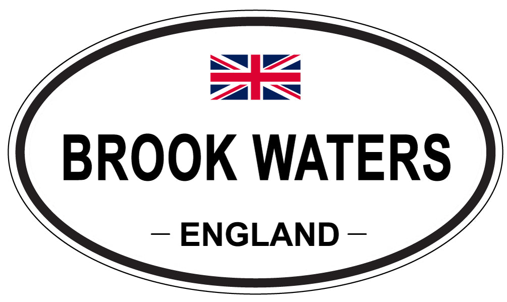 BROOK WATERS, ENGLAND - Oval Sticker