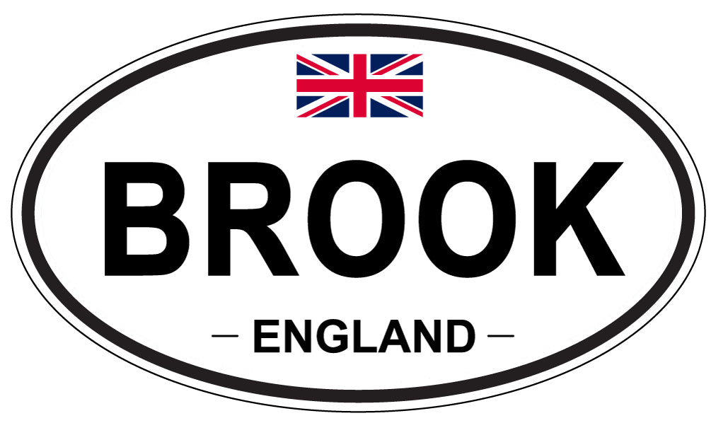 BROOK, ENGLAND - Oval Sticker