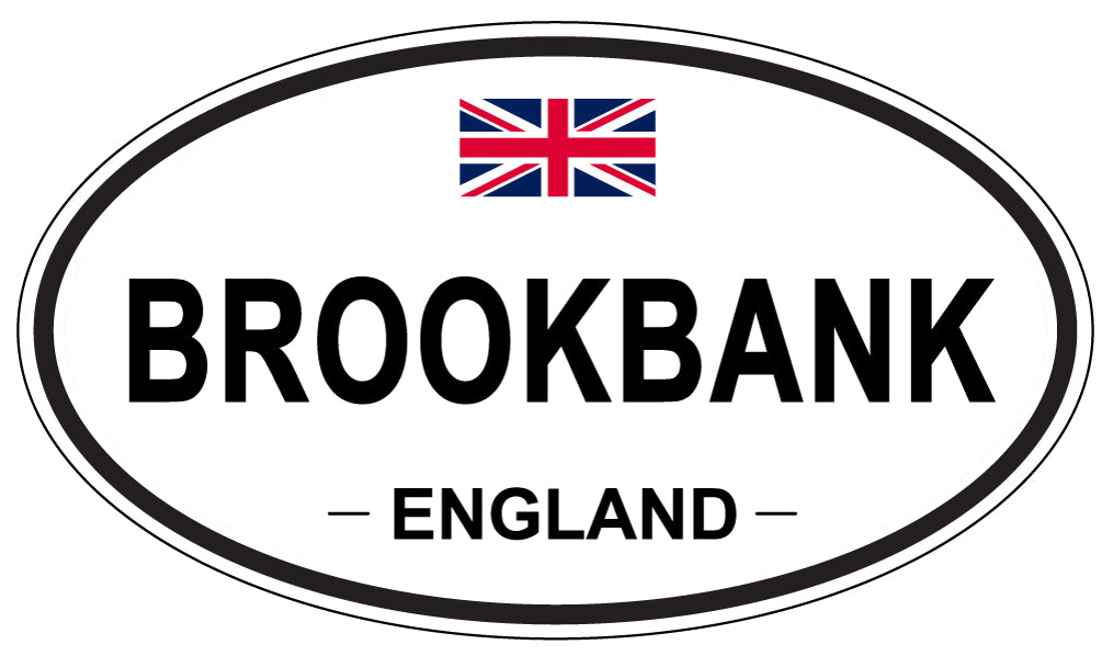 BROOKBANK, ENGLAND - Oval Sticker