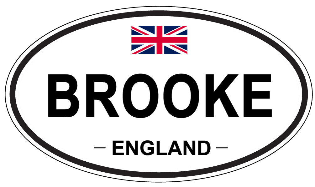 BROOKE, ENGLAND - Oval Sticker