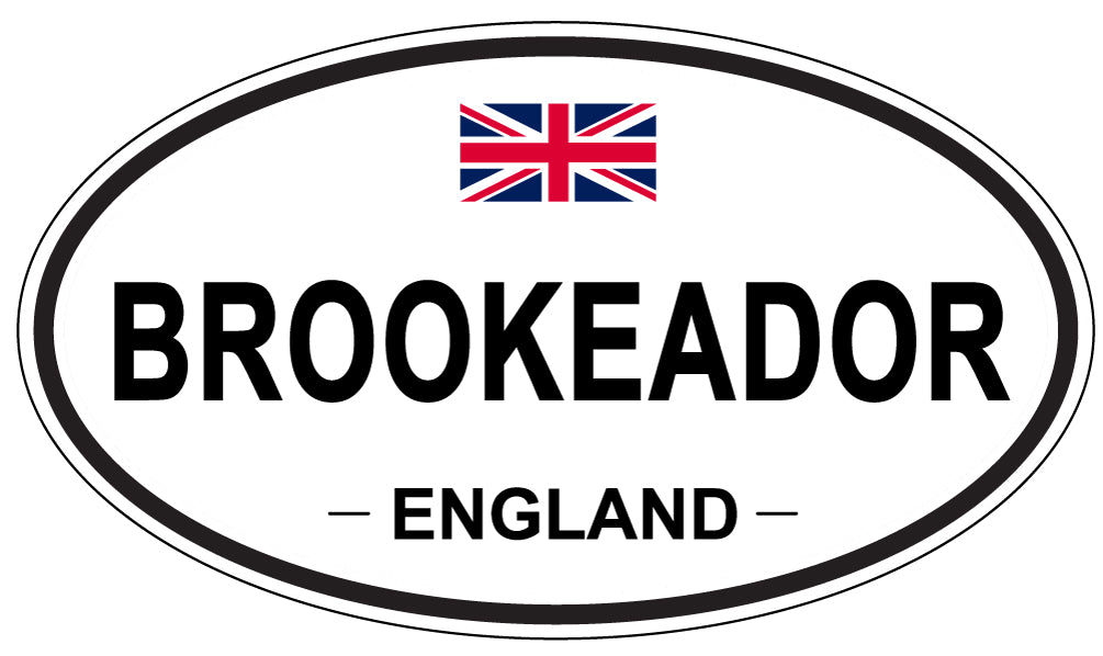 BROOKEADOR, ENGLAND - Oval Sticker
