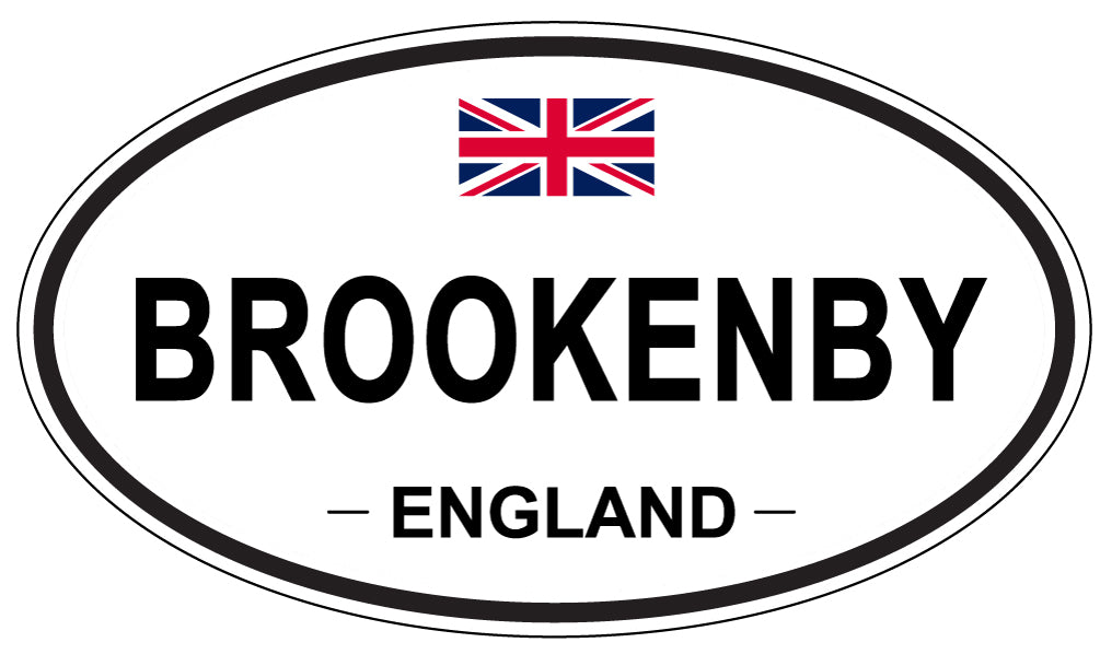 BROOKENBY, ENGLAND - Oval Sticker