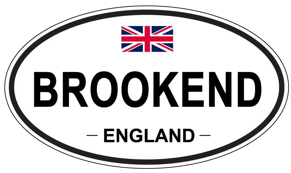 BROOKEND, ENGLAND - Oval Sticker