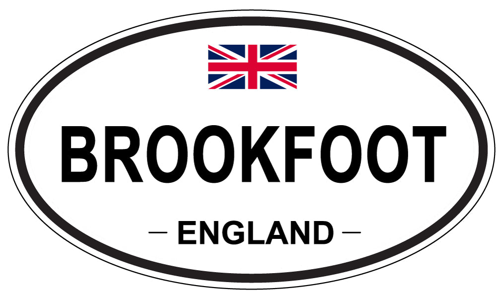 BROOKFOOT, ENGLAND - Oval Sticker