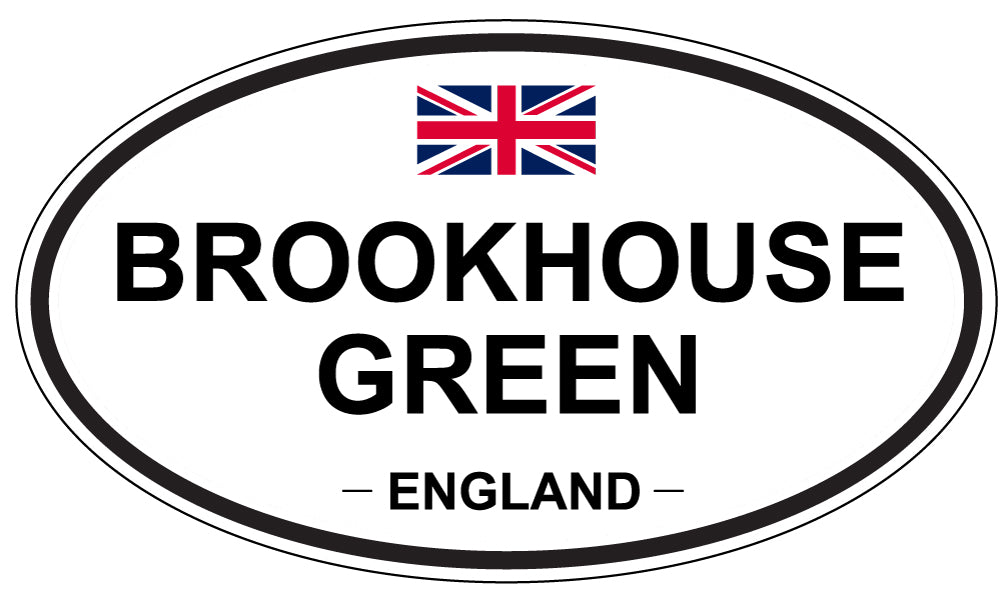 BROOKHOUSE GREEN, ENGLAND - Oval Sticker