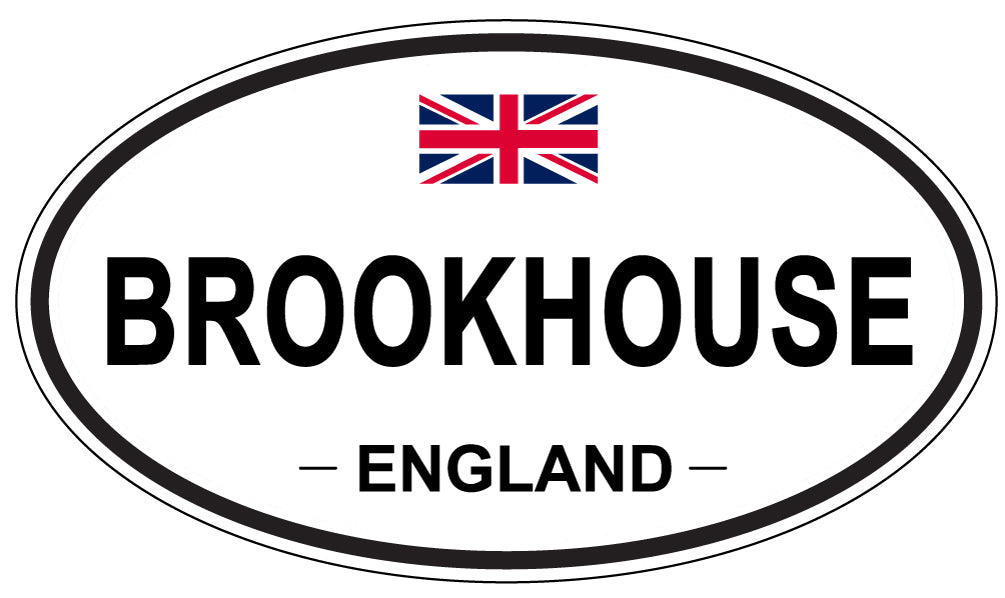 BROOKHOUSE, ENGLAND - Oval Sticker
