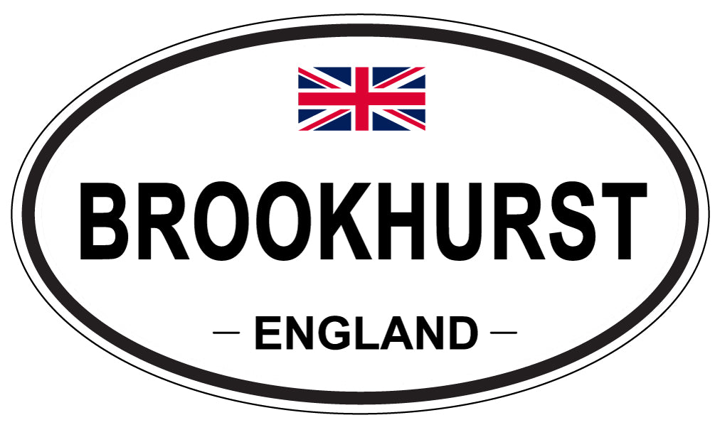 BROOKHURST, ENGLAND - Oval Sticker