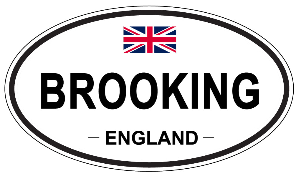 BROOKING, ENGLAND - Oval Sticker