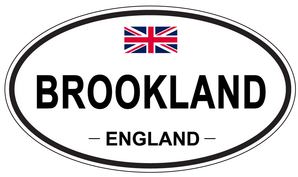 BROOKLAND, ENGLAND - Oval Sticker