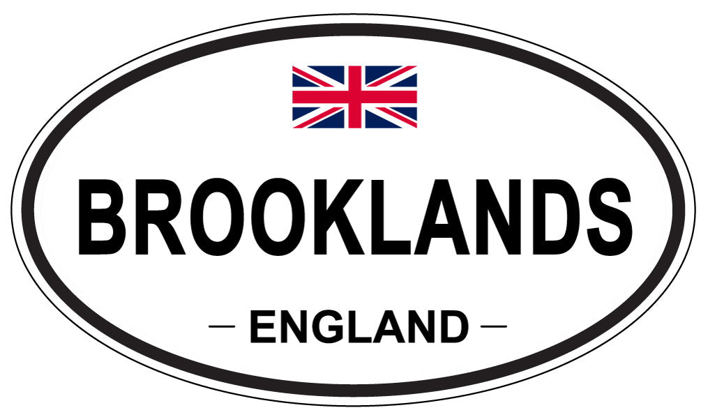 BROOKLANDS, ENGLAND - Oval Sticker