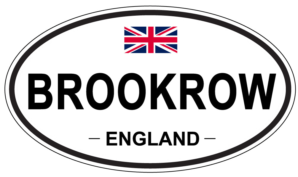 BROOKROW, ENGLAND - Oval Sticker