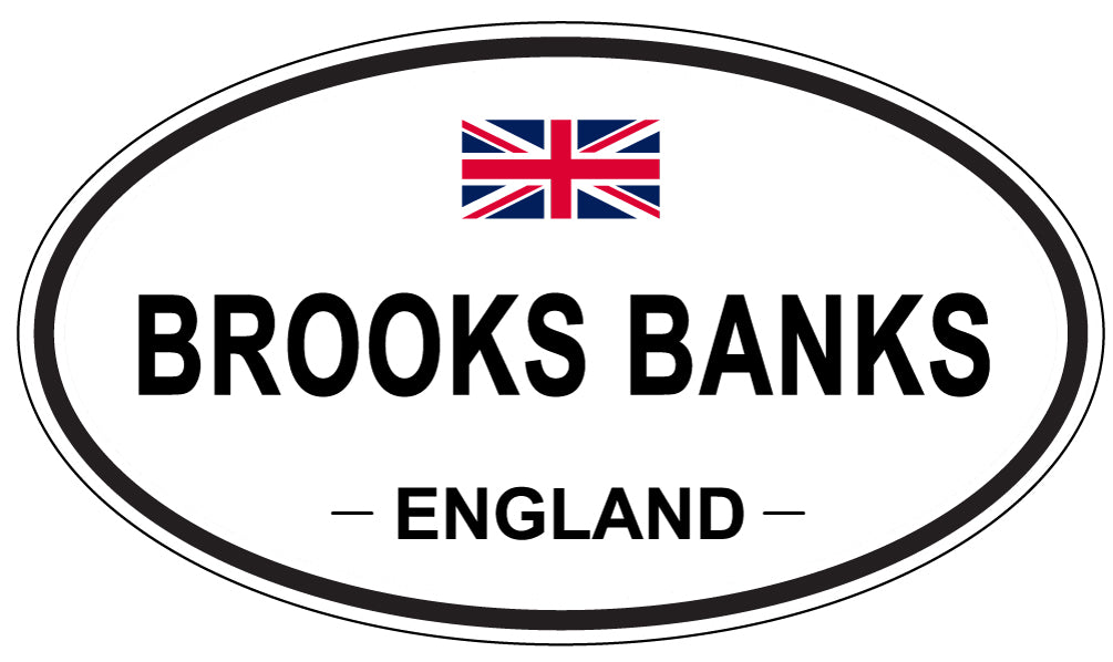 BROOKS BANKS, ENGLAND - Oval Sticker