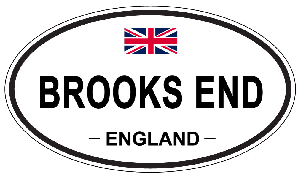 BROOKS END, ENGLAND - Oval Sticker