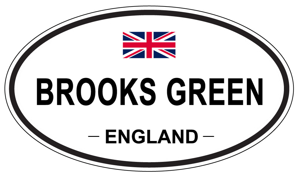 BROOKS GREEN, ENGLAND - Oval Sticker