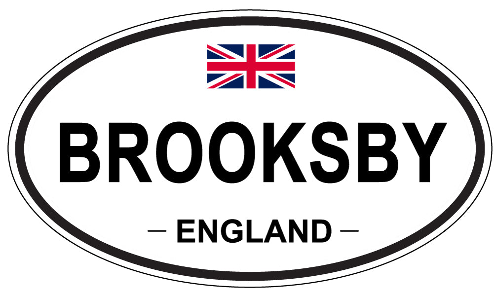 BROOKSBY, ENGLAND - Oval Sticker
