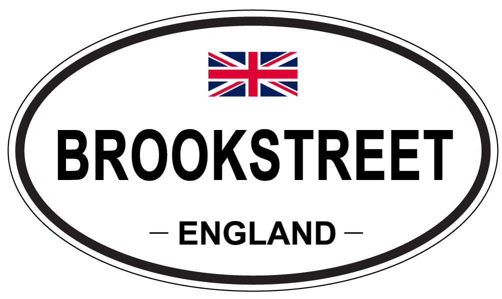 BROOKSTREET, ENGLAND - Oval Sticker