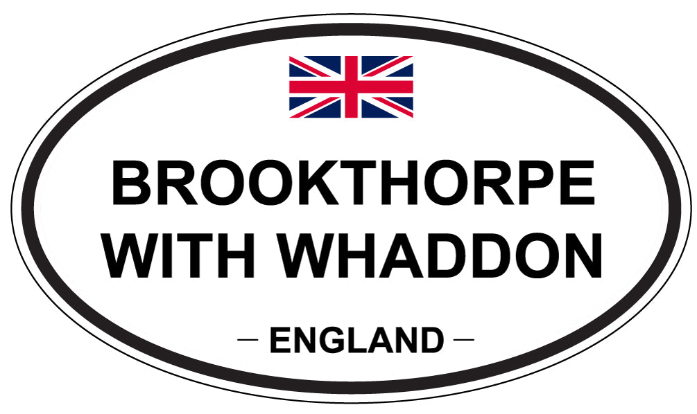 BROOKTHORPE WITH WHADDON, ENGLAND - Oval Sticker