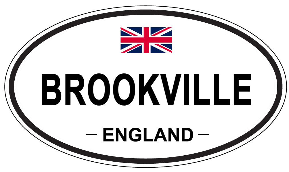 BROOKVILLE, ENGLAND - Oval Sticker