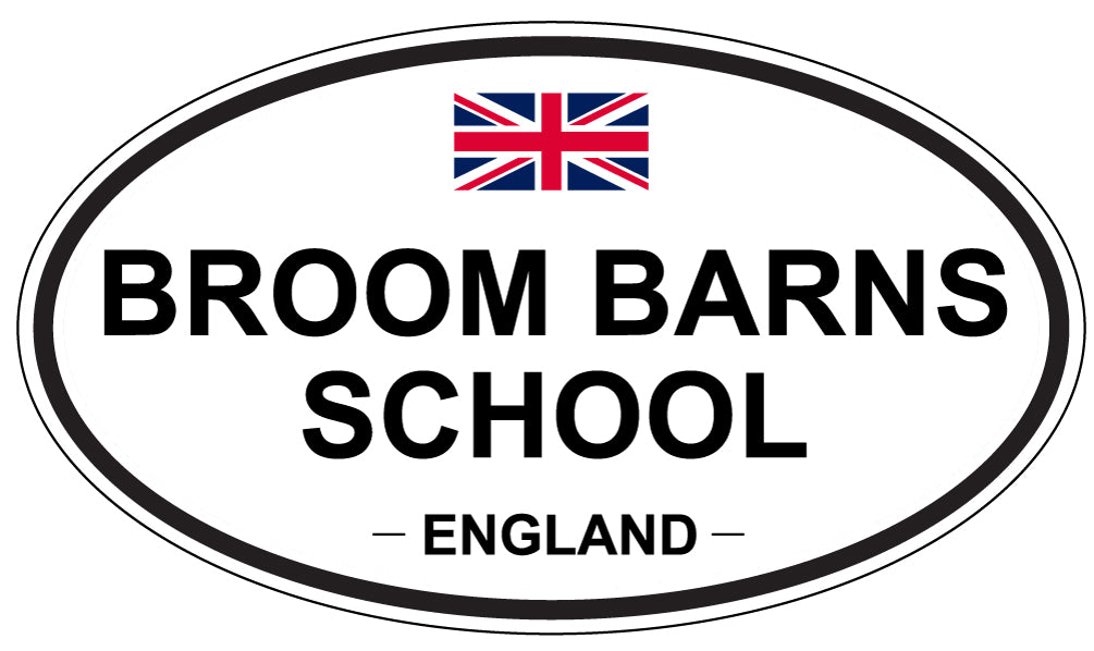 BROOM BARNS SCHOOL, ENGLAND - Oval Sticker