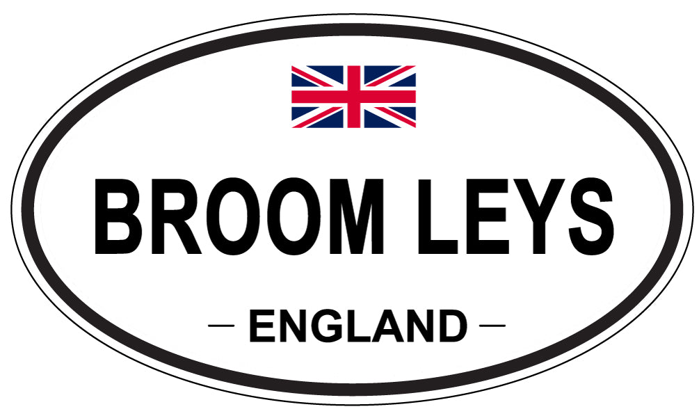 BROOM LEYS, ENGLAND - Oval Sticker