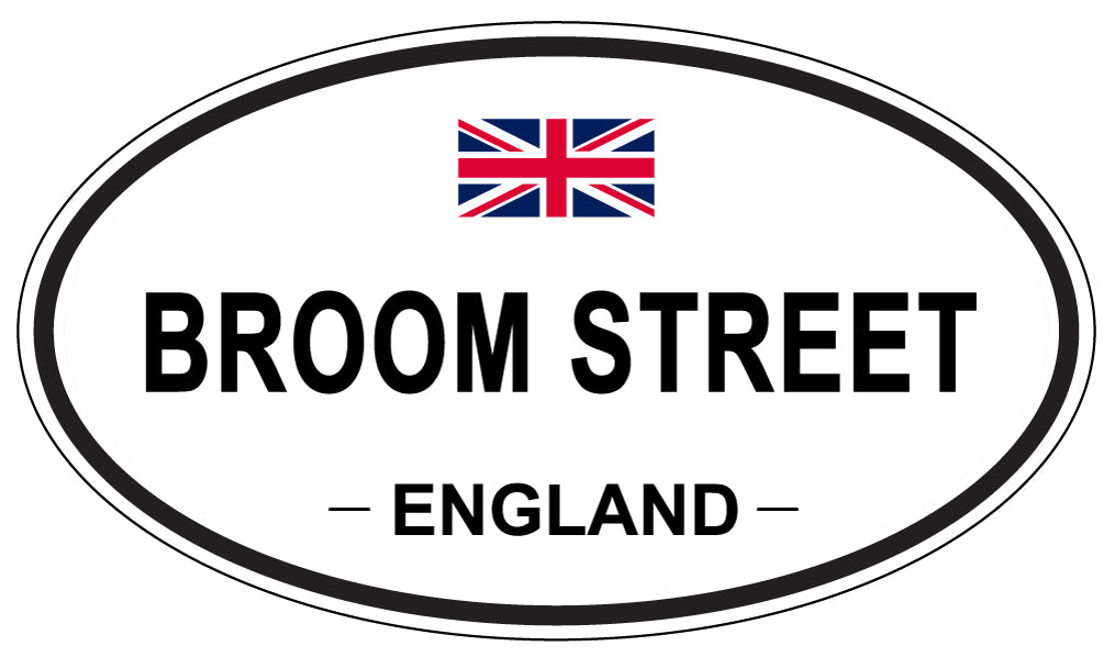 BROOM STREET, ENGLAND - Oval Sticker