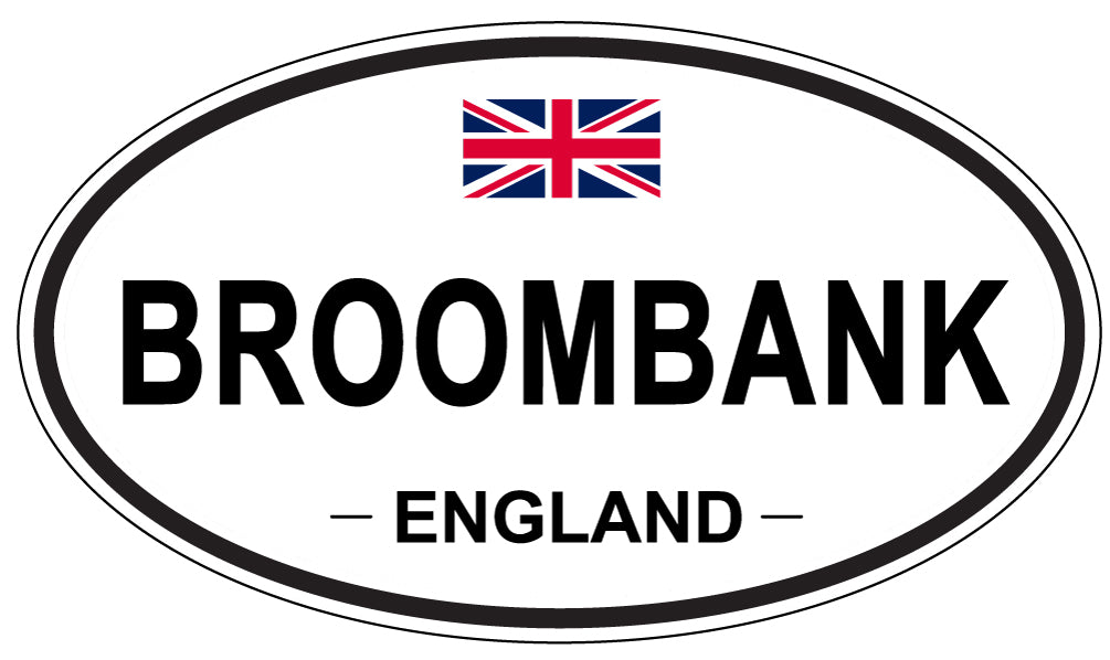 BROOMBANK, ENGLAND - Oval Sticker