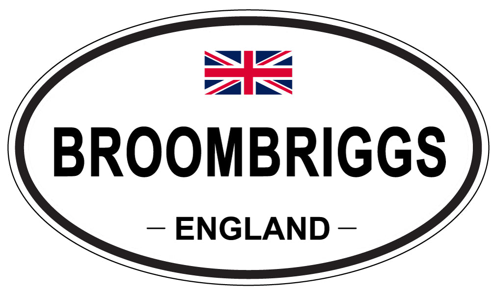 BROOMBRIGGS, ENGLAND - Oval Sticker