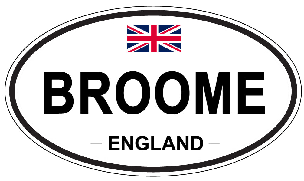 BROOME, ENGLAND - Oval Sticker