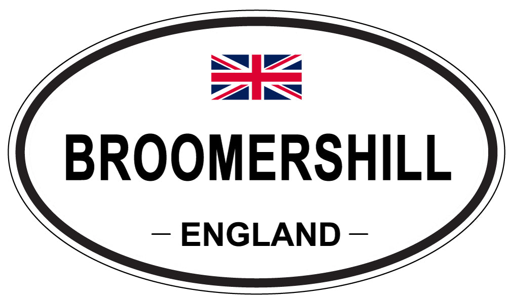 BROOMERSHILL, ENGLAND - Oval Sticker