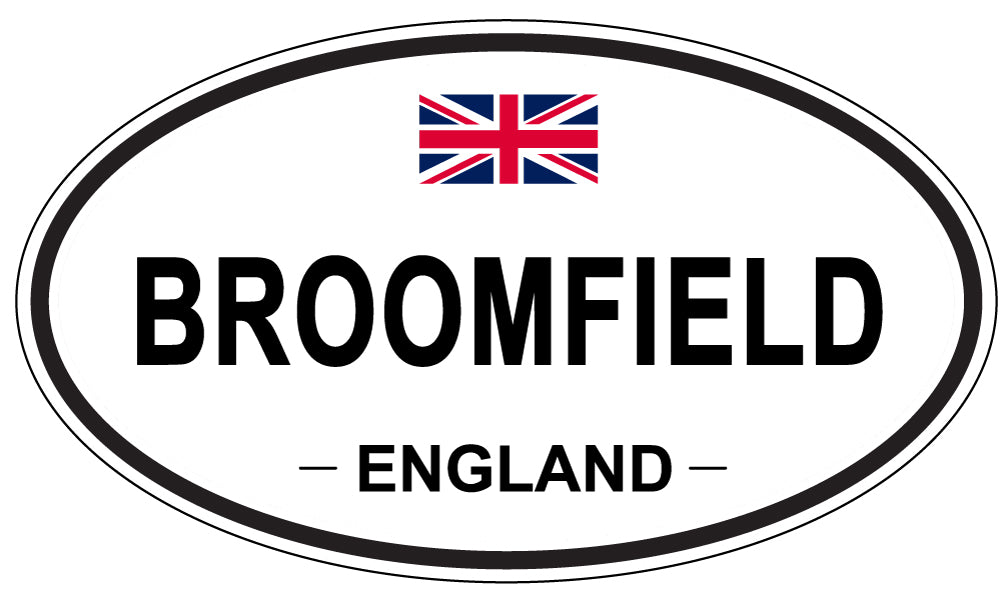 BROOMFIELD, ENGLAND - Oval Sticker