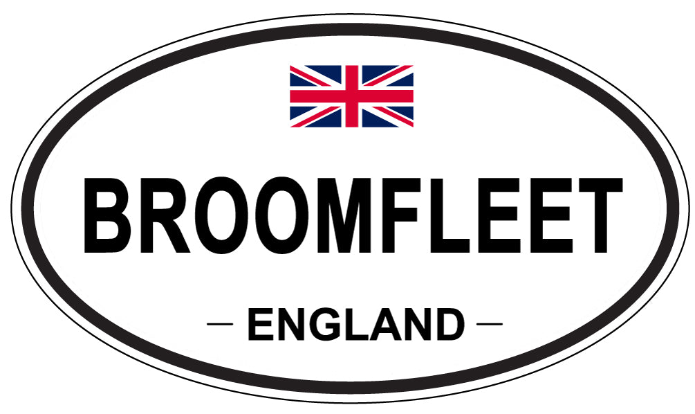 BROOMFLEET, ENGLAND - Oval Sticker