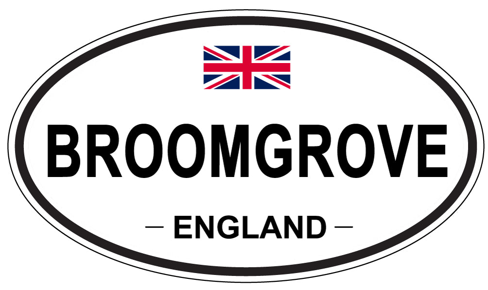 BROOMGROVE, ENGLAND - Oval Sticker