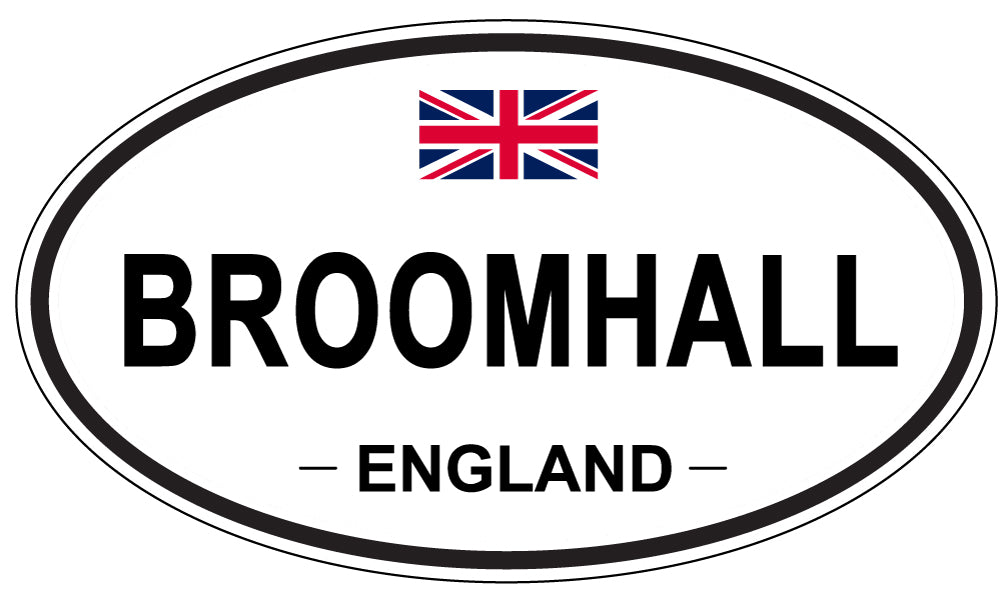 BROOMHALL, ENGLAND - Oval Sticker