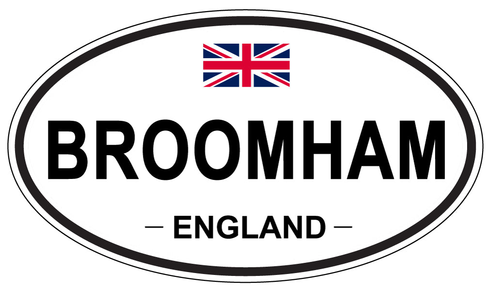 BROOMHAM, ENGLAND - Oval Sticker