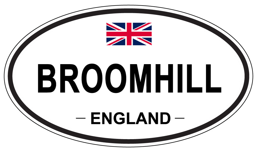 BROOMHILL, ENGLAND - Oval Sticker