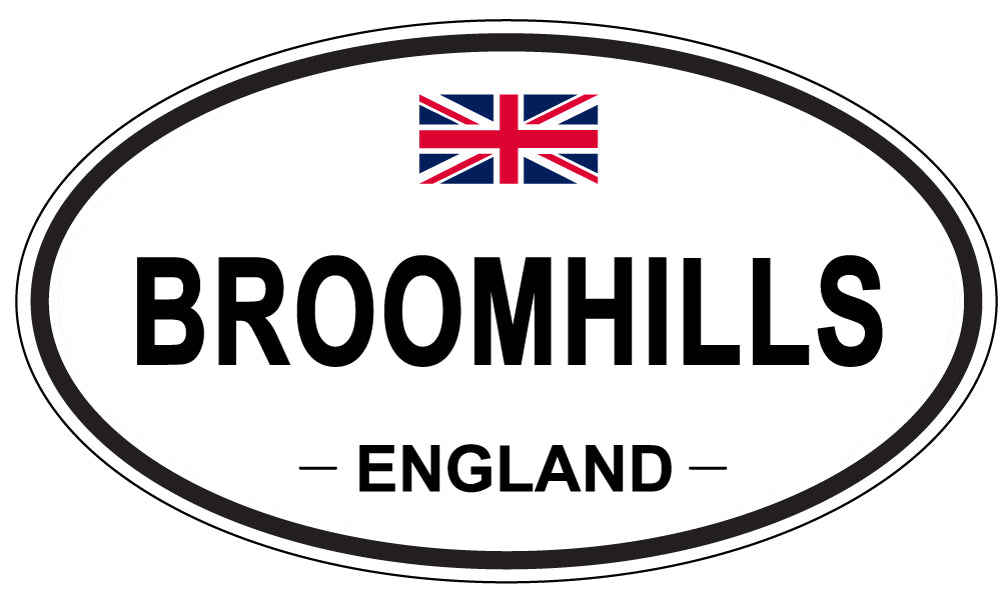 BROOMHILLS, ENGLAND - Oval Sticker