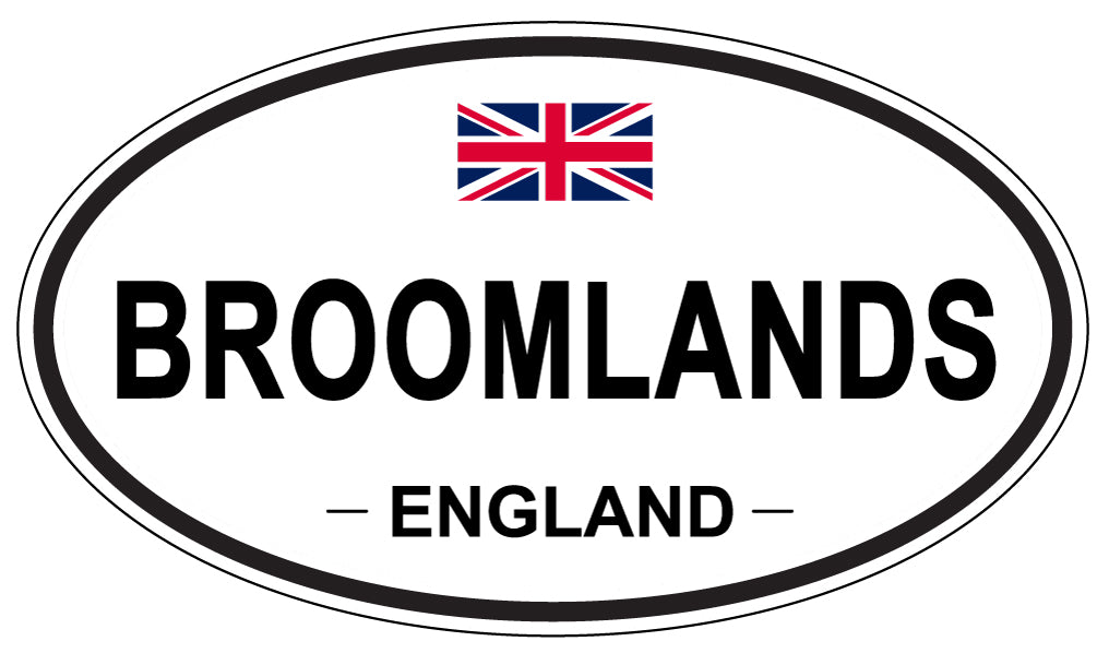 BROOMLANDS, ENGLAND - Oval Sticker