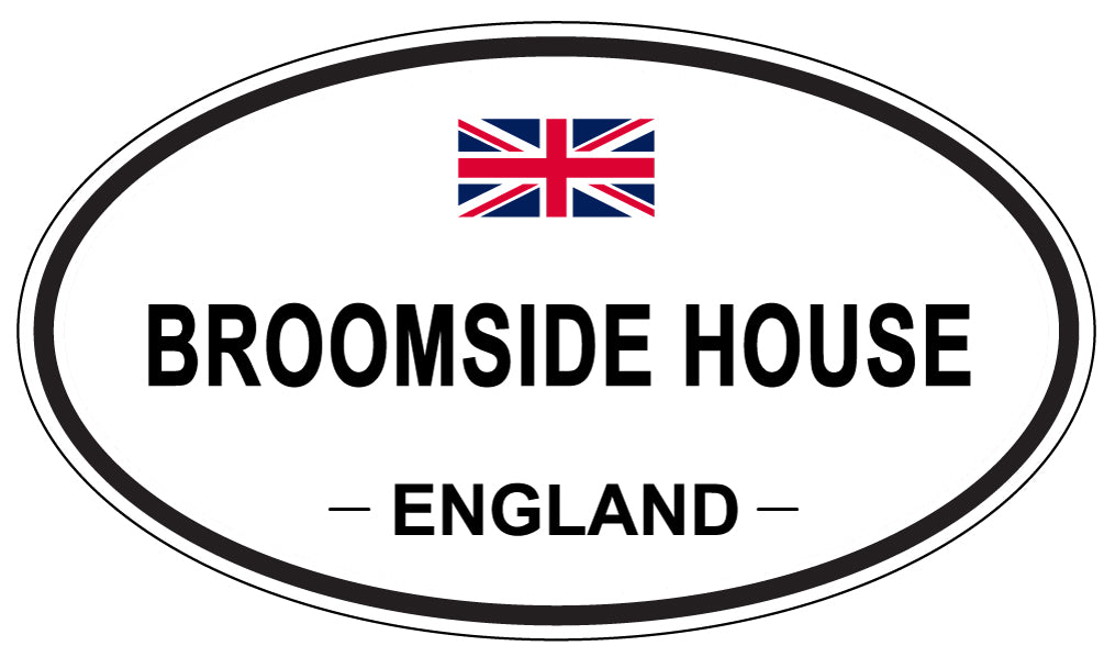 BROOMSIDE HOUSE, ENGLAND - Oval Sticker