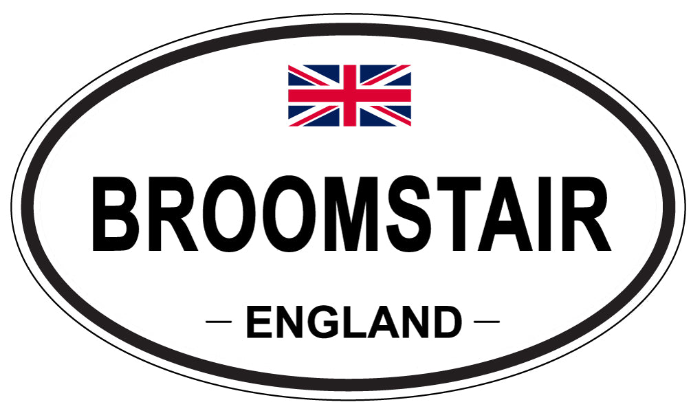 BROOMSTAIR, ENGLAND - Oval Sticker