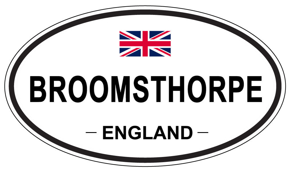 BROOMSTHORPE, ENGLAND - Oval Sticker