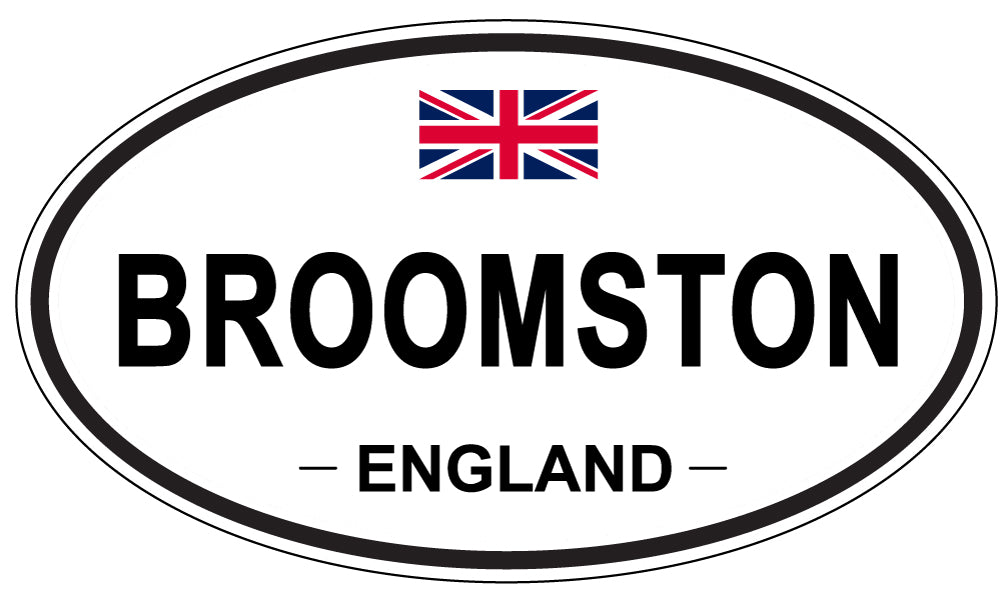 BROOMSTON, ENGLAND - Oval Sticker