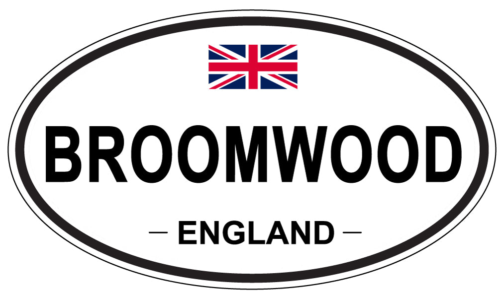 BROOMWOOD, ENGLAND - Oval Sticker