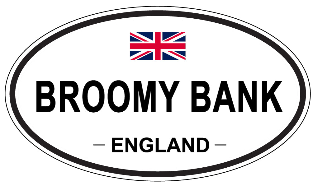 BROOMY BANK, ENGLAND - Oval Sticker