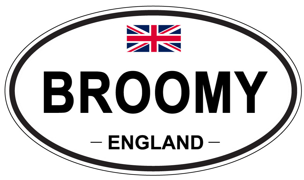 BROOMY, ENGLAND - Oval Sticker
