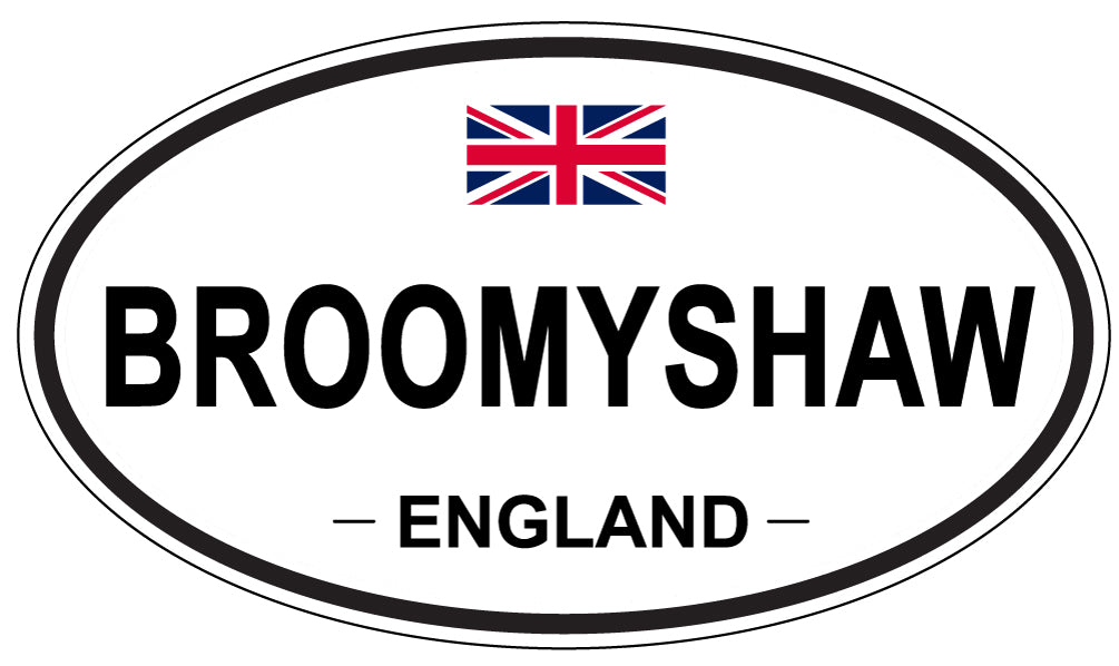 BROOMYSHAW, ENGLAND - Oval Sticker